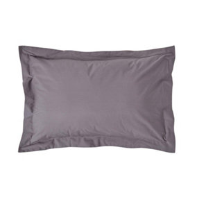 Homescapes Dark Grey Egyptian Cotton Oxford Pillowcase 200 TC, Standard
