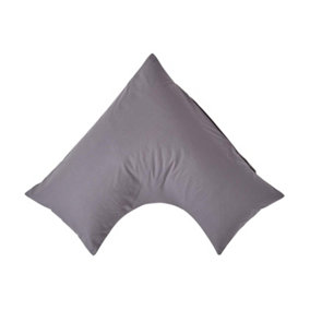 Homescapes Dark Grey Egyptian Cotton V Shaped Pillowcase 200 TC
