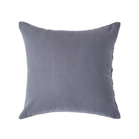 Homescapes Dark Grey European Linen Pillowcase, 40 x 40 cm
