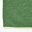 Homescapes Dark Olive 100% Cotton Plain Chenille Rug with Natural Trim, 110 x 170 cm