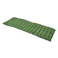 Homescapes Dark Olive Bench Cushion, Three Seater