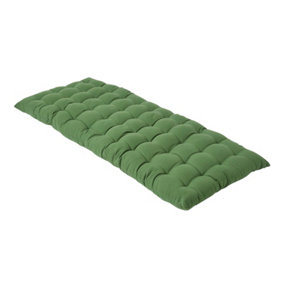 Homescapes Dark Olive Bench Cushion, Two Seater
