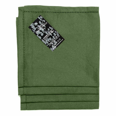 Homescapes Dark Olive Fabric 4 Napkins Set