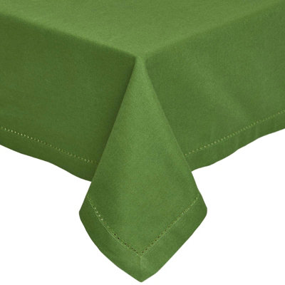 Homescapes Dark Olive Tablecloth 137 x 228 cm