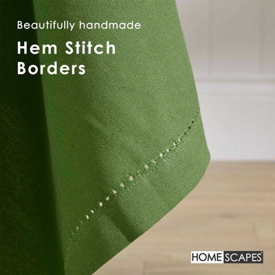 Homescapes Dark Olive Tablecloth 137 x 228 cm