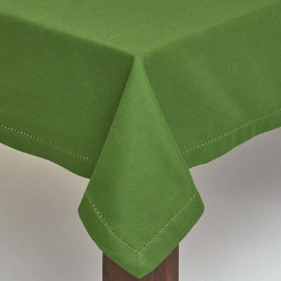 Homescapes Dark Olive Tablecloth 178 x 300 cm