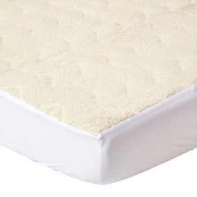 Homescapes Deep Quilted Fleece Double Mattress Topper