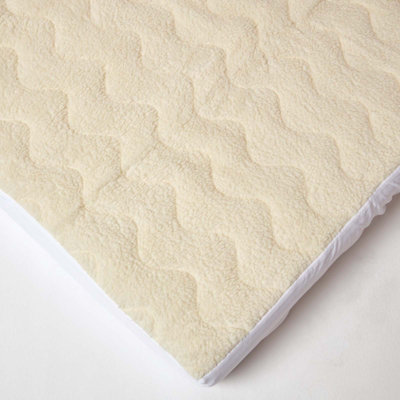 Homescapes Deep Quilted Fleece Small Double Mattress Topper