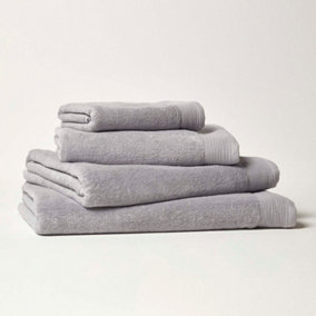 Homescapes Dove Grey 100% Combed Egyptian Cotton Bath Towel 700 GSM