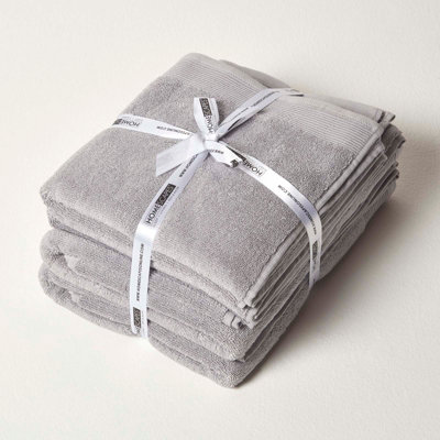 Homescapes Dove Grey 100% Combed Egyptian Cotton Towel Bale Set 700 GSM Price Comparisons | Compare The Build