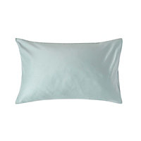 Homescapes Duck Egg Blue Organic Cotton Housewife Pillowcase 400 TC
