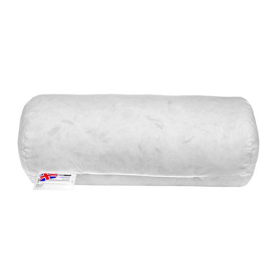 Homescapes Duck Feather Bolster Cushion Luxury Filler and Inserts for