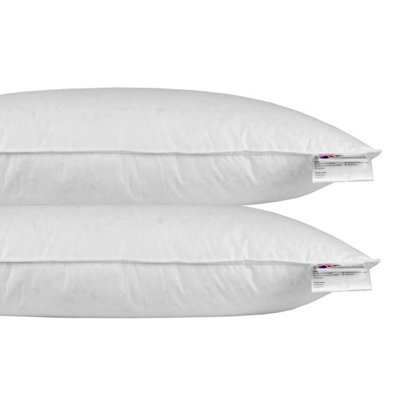 Homescapes Duck Feather & Down Euro Continental Pillow Pair 40cm x 80cm (16"x32") DIY at B&Q