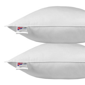 Homescapes Duck Feather & Down Euro Continental Square Pillow Pair - 80cm x 80cm (32"x32")