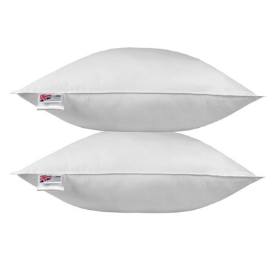 Homescapes Duck Feather Euro Continental Square Pillow Pair - 80cm x 80cm (32"x32")