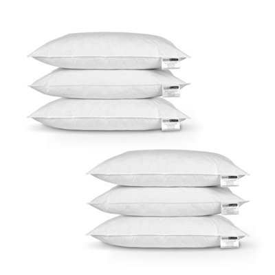 Homescapes Duck Feather Pillow x 6 DIY at B&Q