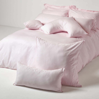 Homescapes Dusky Pink Violet Continental Egyptian Cotton Pillowcase 330 TC, 40 x 40 cm