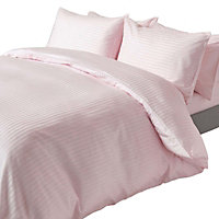 Homescapes Dusky Pink Violet Egyptian Cotton Duvet Cover and Pillowcases 330 TC, Super King