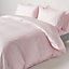 Homescapes Dusky Pink Violet Egyptian Cotton Satin Stripe Fitted Sheet 330 TC, Double