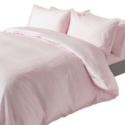 Homescapes Dusky Pink Violet Egyptian Cotton Single Duvet Cover with