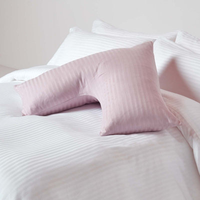 Homescapes Dusky Pink Violet Egyptian Cotton Super Soft V Shaped Pillowcase 330 TC