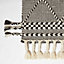 Homescapes Edessa Black & White Kilim Runner Wool Rug 66 x 200 cm