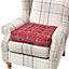 Homescapes Edward Tartan Cotton Armchair Booster Cushion