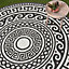 Homescapes Enid Aztec Black & White Round Outdoor Rug, 180 cm