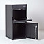 Homescapes Extra Large Front & Rear Access Black Smart Parcel Box