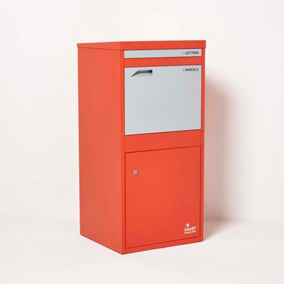 Homescapes Extra Large Front & Rear Access Red Smart Parcel Box