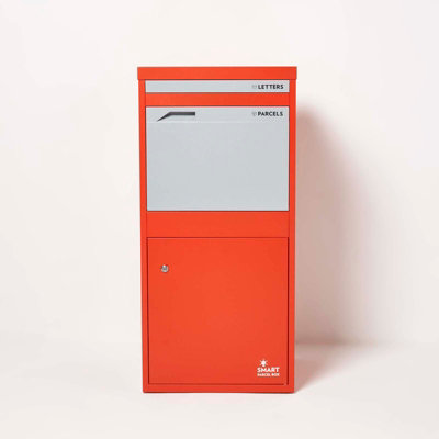 Homescapes Extra Large Front & Rear Access Red Smart Parcel Box