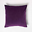 Homescapes Floral Midnight Garden Purple Filled Velvet Cushion 46 x 46 cm