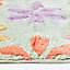 Homescapes Floral Multi Colour Cotton Shower Mat