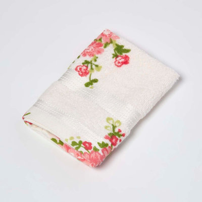 Homescapes Floral Printed Cream Face Cloth 100% Cotton Price Comparisons | Compare The Build
