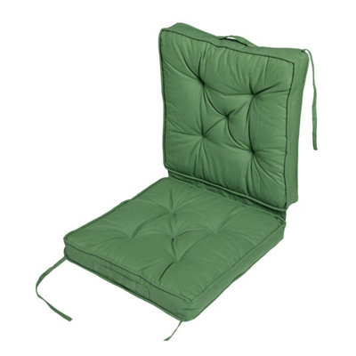 Homescapes Forest Green Cotton Travel Support Booster Cushion