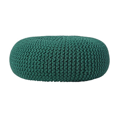 Green knitted clearance pouffe