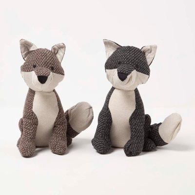 Homescapes Fox Door Stop - Set of 2 - Animal Door Stops