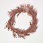 Homescapes Glitter Rose Gold Christmas Wreath