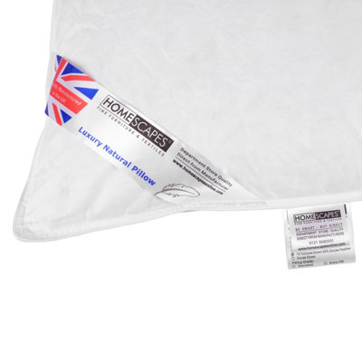 Homescapes Goose Feather and Down King Size Pillow Pair