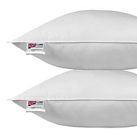 Homescapes Goose Feather & Down Euro Continental Square Pillow Pair - 80cm x 80cm (32"x32")