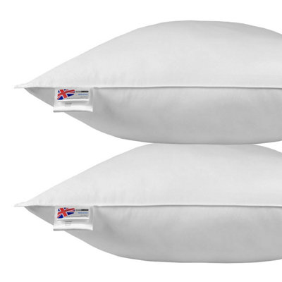 Homescapes Goose Feather & Down Euro Continental Square Pillow Pair - 80cm x 80cm (32"x32")