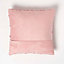 Homescapes Grace Pleated Pink Velvet Cushion