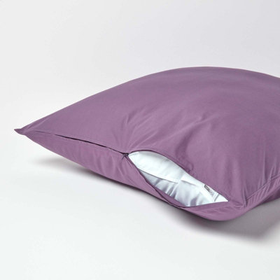 Homescapes Grape Continental Egyptian Cotton Pillowcase 200 TC, 60 x 60 cm