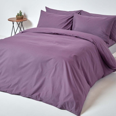 Homescapes Grape Egyptian Cotton Fitted Sheet 200 TC, Super King
