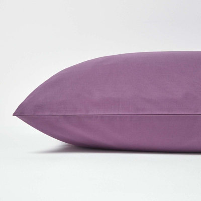 Homescapes Grape Egyptian Cotton Housewife Pillowcase 200 TC, King Size