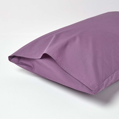 Homescapes Grape Egyptian Cotton Housewife Pillowcase 200 TC, Standard Size