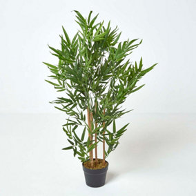 Homescapes Green 3ft Bamboo Tree Artificial Plant with Pot, 95 cm
