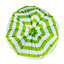 Homescapes Green and White Stripe Pleated Round Floor Cushion