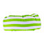 Homescapes Green and White Stripe Pleated Round Floor Cushion