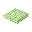 Homescapes Green Block Check Cotton Gingham Floor Cushion, 50 x 50 cm